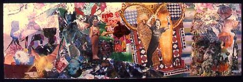 "Its Me Suits You"  2004 collage-painting on plexiglas